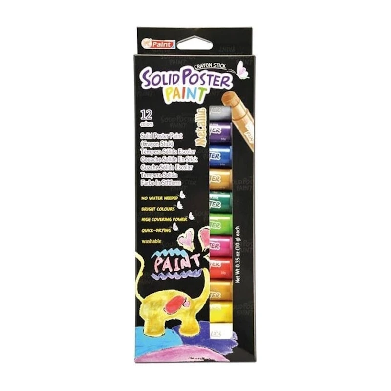 Crayon Stick Solid Poster Paint Metallic (12)