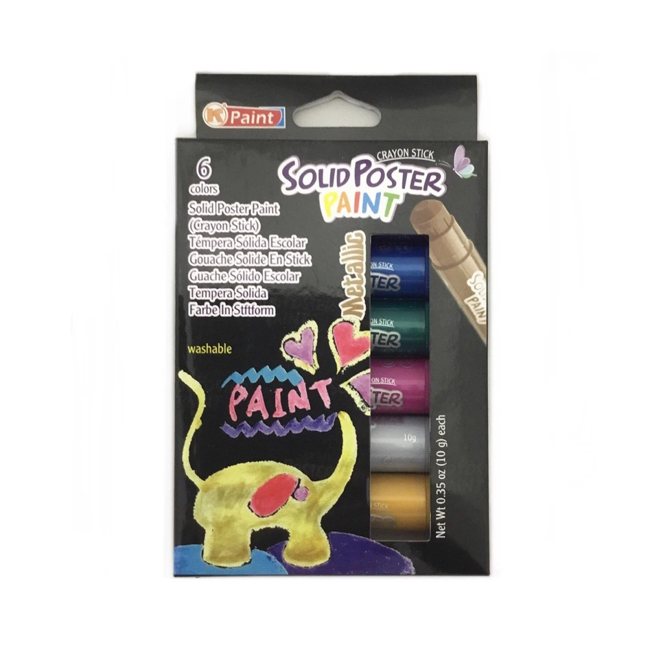 Crayon Stick Solid Poster Paint Metallic (6)