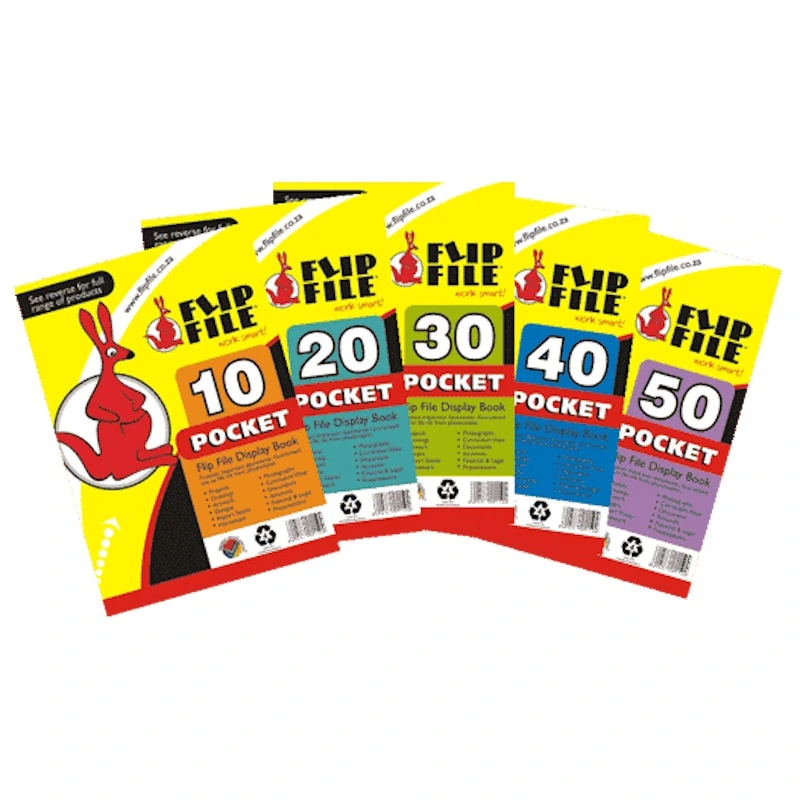 Kangaroo Flip File Display Book A4 (10 pockets)