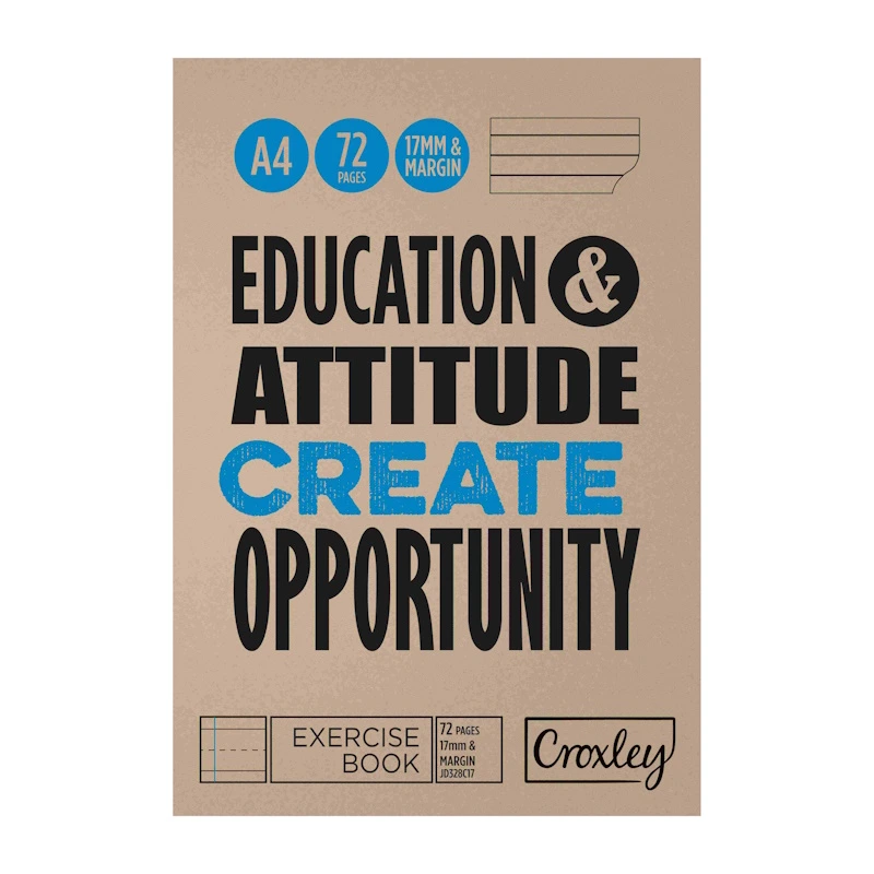 College Exercise Book 17mm Speckled with Margin A4 (72 page)