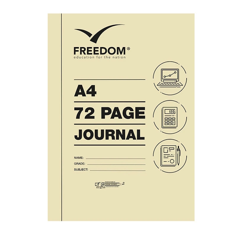 College Exercise Book Journal A4 (72 page)