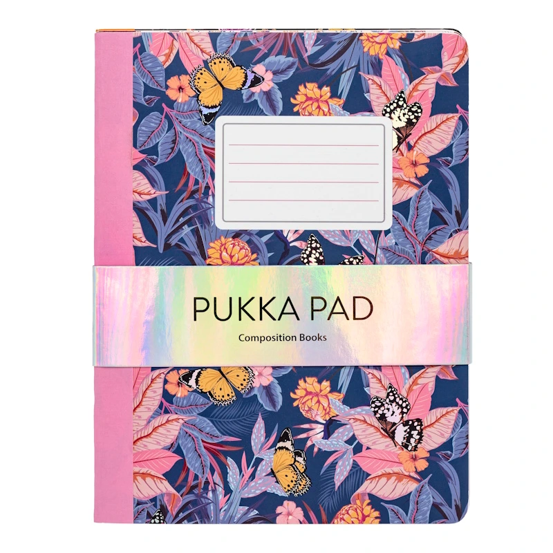Pukka Bloom Composition Book 19 x 24.5cm (blue) (140 pages)
