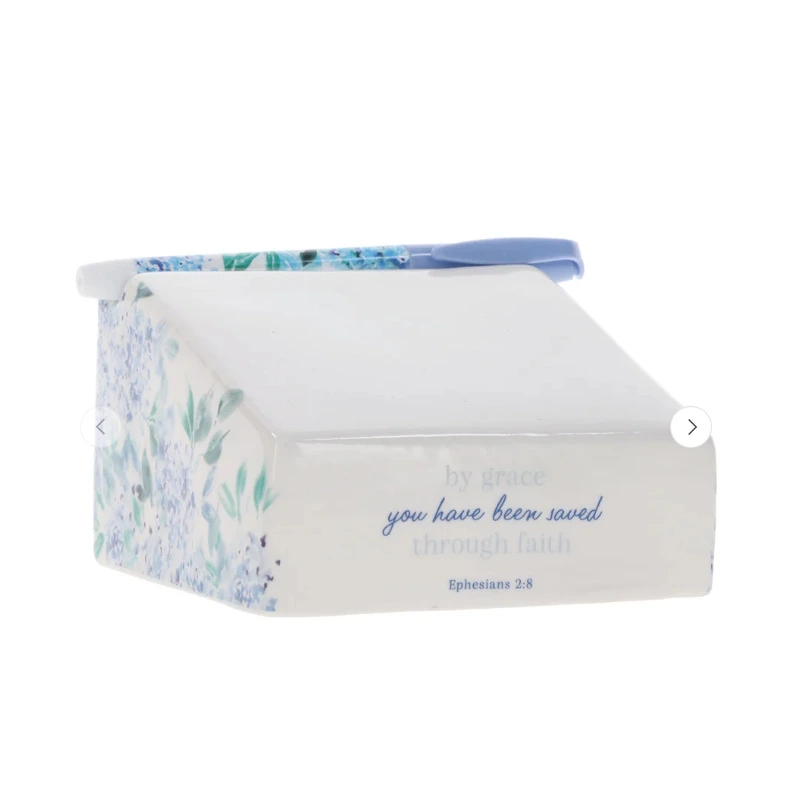 By Grace You Have Been Saved Ceramic Note Block with Pen (HK019)