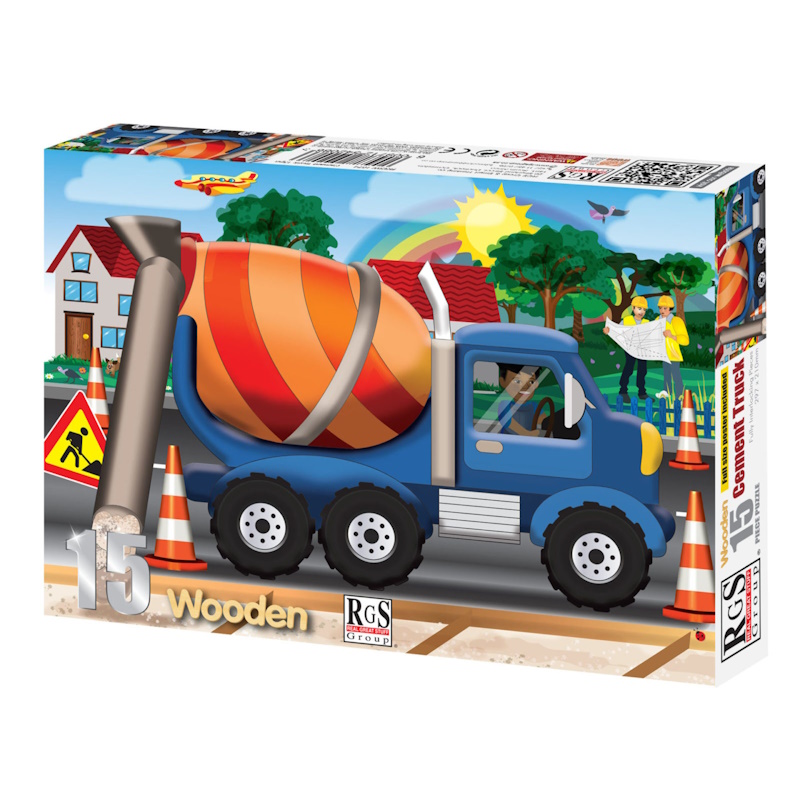 Cement Truck Wooden Puzzle (15 pieces)