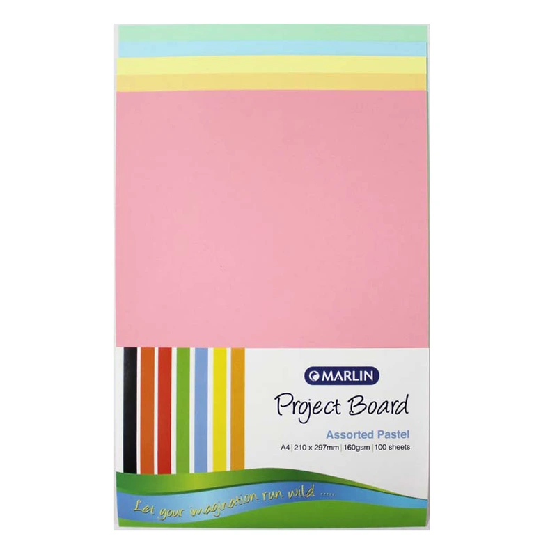 Marlin Project Board A4 160gsm (pastel assorted) (100 sheets)