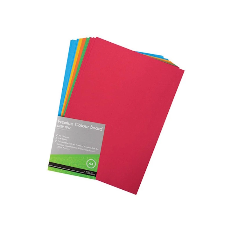 Treeline Project Board A4 160gsm (brights assorted) (100 sheets)