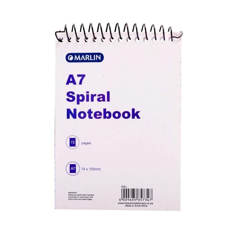 Marlin Spiral Notebook A7 (72 page)