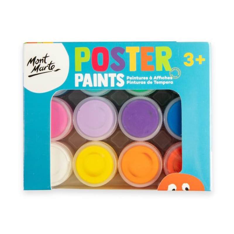 Mont Marte Poster Paint Set (12 x 20ml)