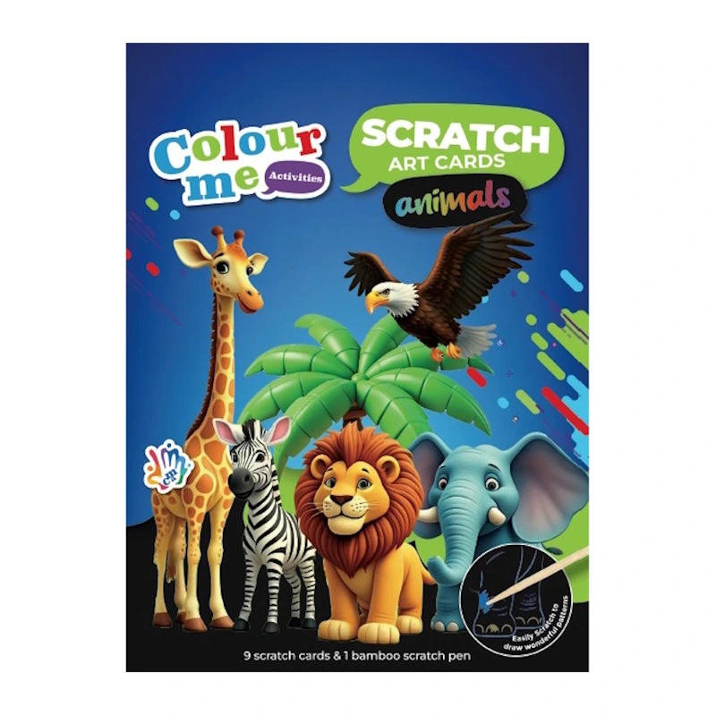 Colour Me Activities Scratch Art Cards (animals)