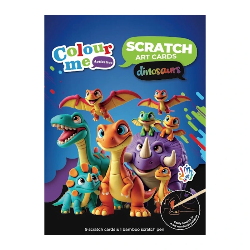 Colour Me Activities Scratch Art Cards (dinosaurs)