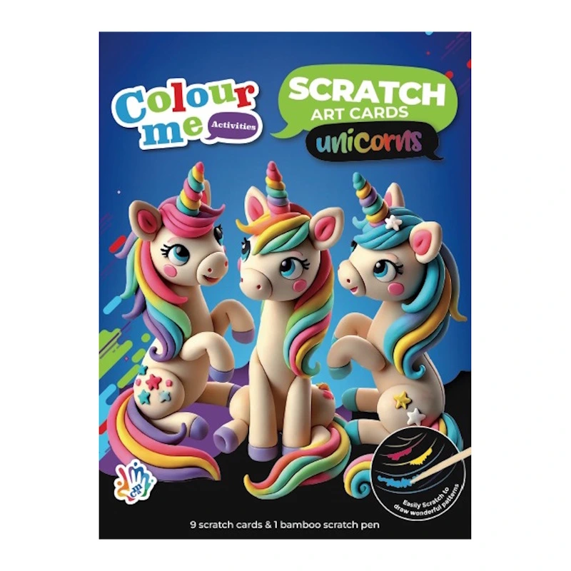 Colour Me Activities Scratch Art Cards (unicorns)