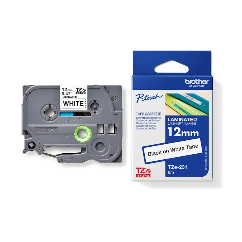 Brother P-touch TZ-231 12mm Labeling Cartridge (black on white)