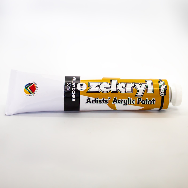Zellen Zelcryl Acrylic Paint 50ml (yellow ocre)