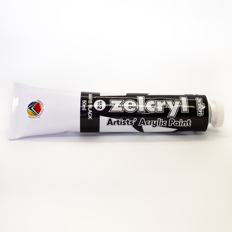Zellen Zelcryl Acrylic Paint 50ml (mars black)