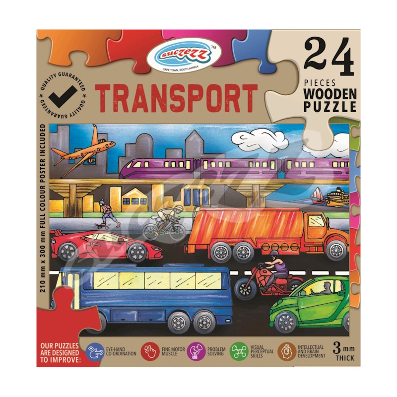 Transport Wooden Puzzle (24 piece)