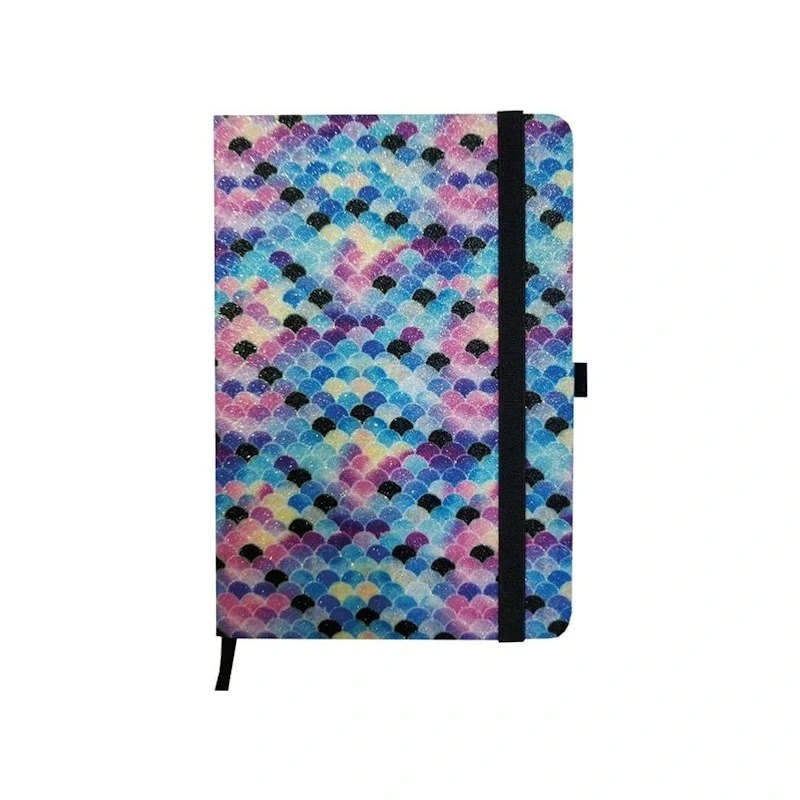 Donau Journal A5 (mermaid sparkle dark blue) (192 lined cream pages)