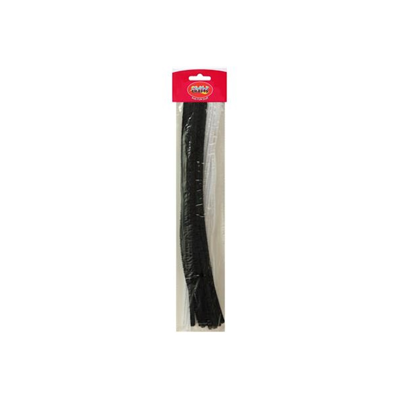 Crazy Craft Chenille Stems Pipe Cleaners (black & white) (18)