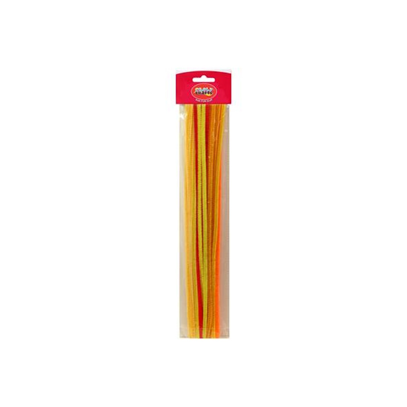 Crazy Craft Chenille Stems Pipe Cleaners (red & orange) (18)