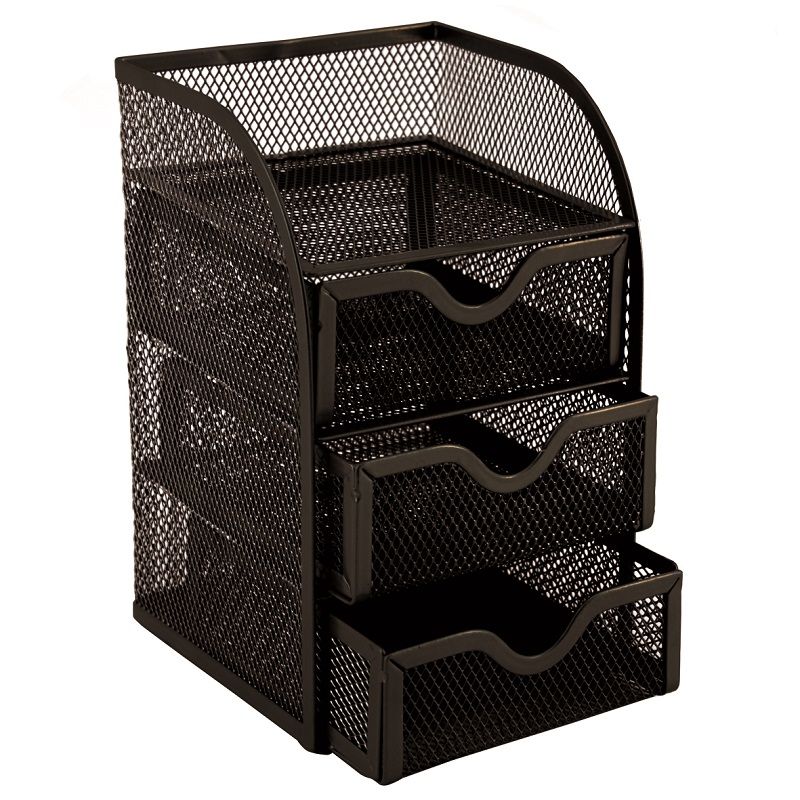 SDS Mesh 3 Drawer Mini Desktop Organizer (M850) (black)