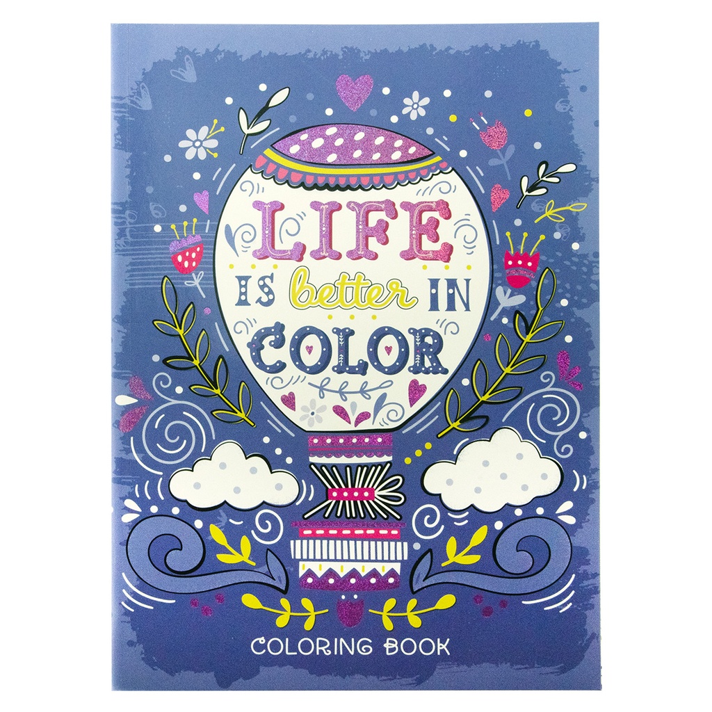 Life is Better in Color Adult Colouring Book (XCLR100)