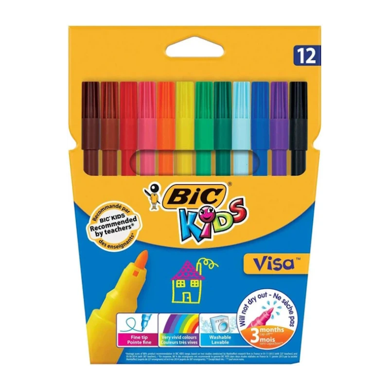 Bic Kids Visa Fibre Pens (12)