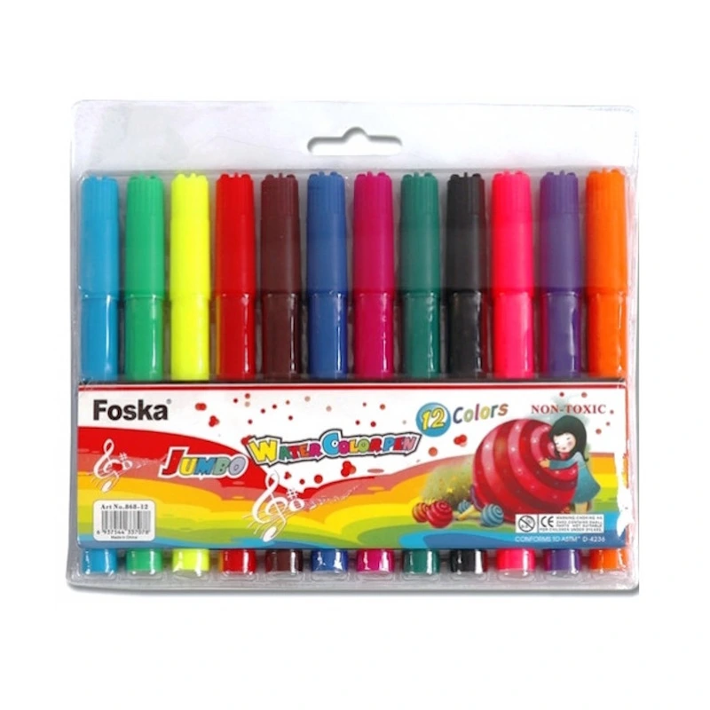 Foska Jumbo Fibre Pens (12)