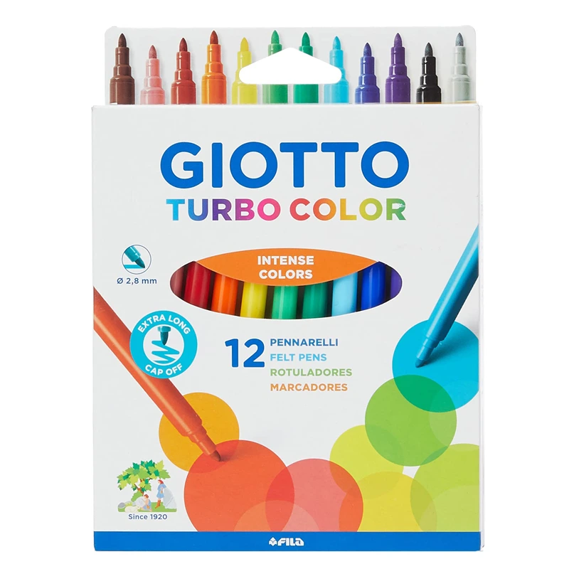Giotto Turbo Colour Fibre Pens (12)