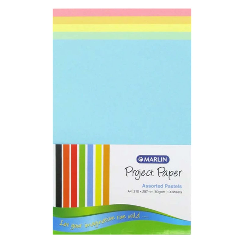 Marlin Project Paper A4 80g (pastel assorted) (100 sheets)