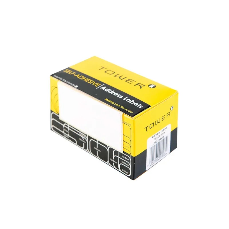 Tower Address Labels 75 x 38mm (white)