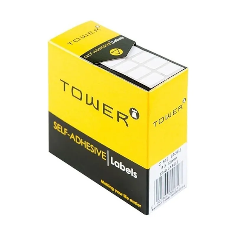 Tower Labels 8mm x 12mm R812 (white)
