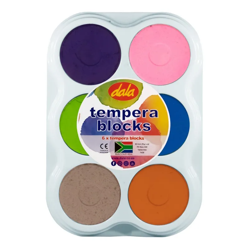 Dala Tempera Blocks Secondary Colours 6 Well Kit