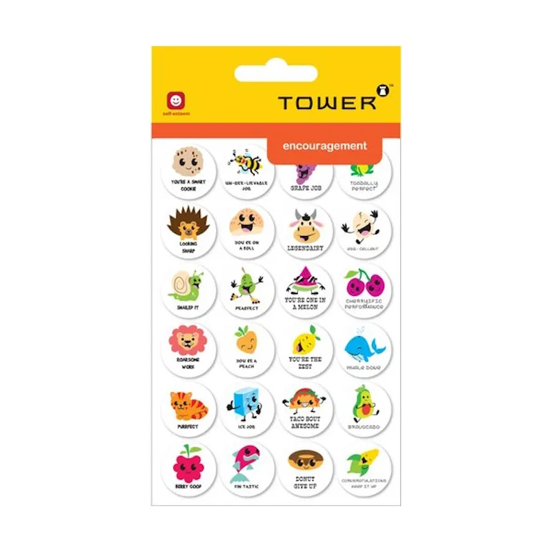 Tower Reward Stickers Encouragement Pun