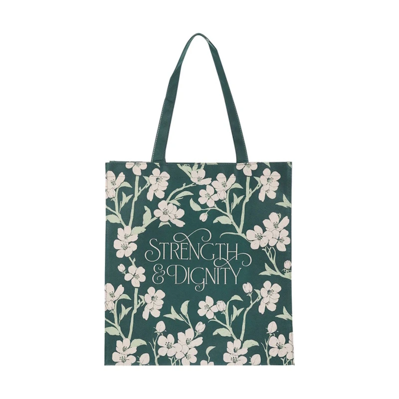 Strength and Dignity Green Non Woven Tote Bag (TOT217)