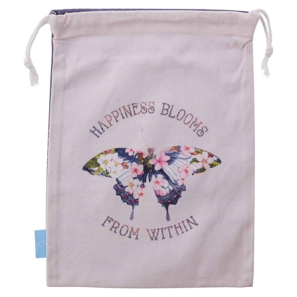 Happiness Blooms Drawstring Bag Large (DRB040)