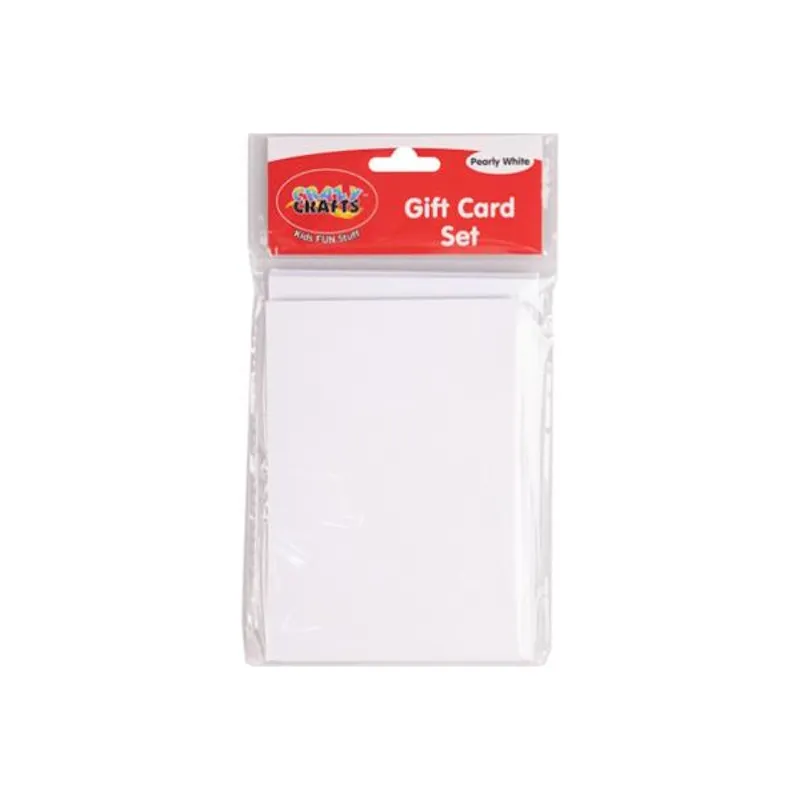 Crazy Craft Gift Card Set (pearly white) (6 cards, 6 envelopes)