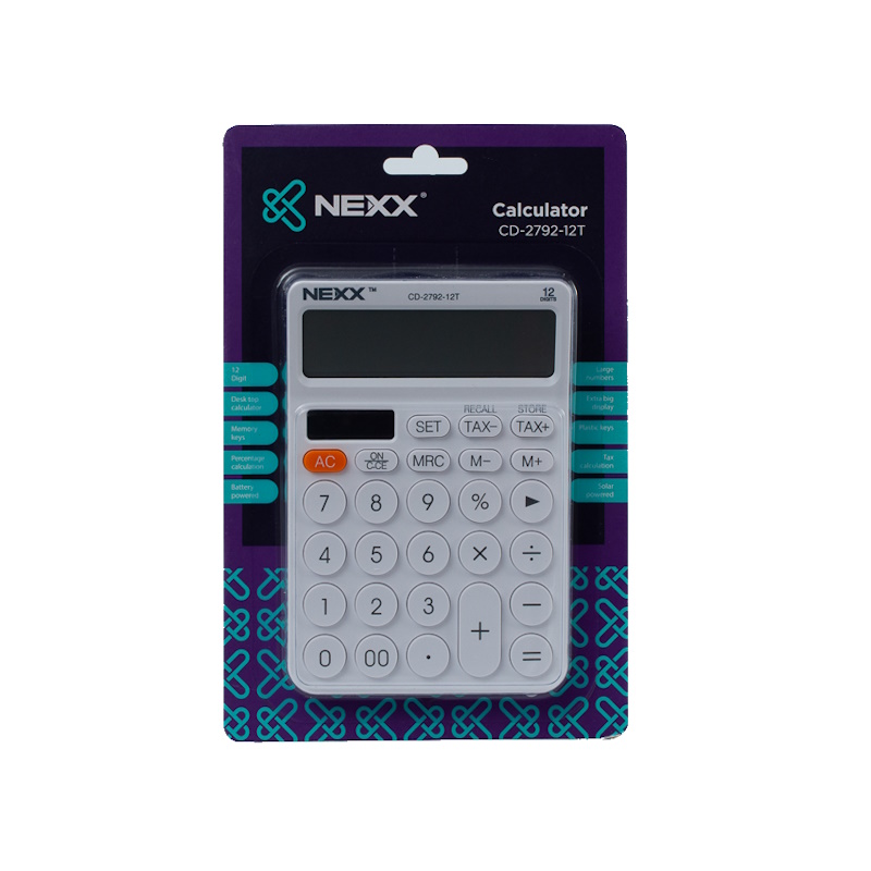 Nexx CD2792 Calculator 12 Digit (bright white)