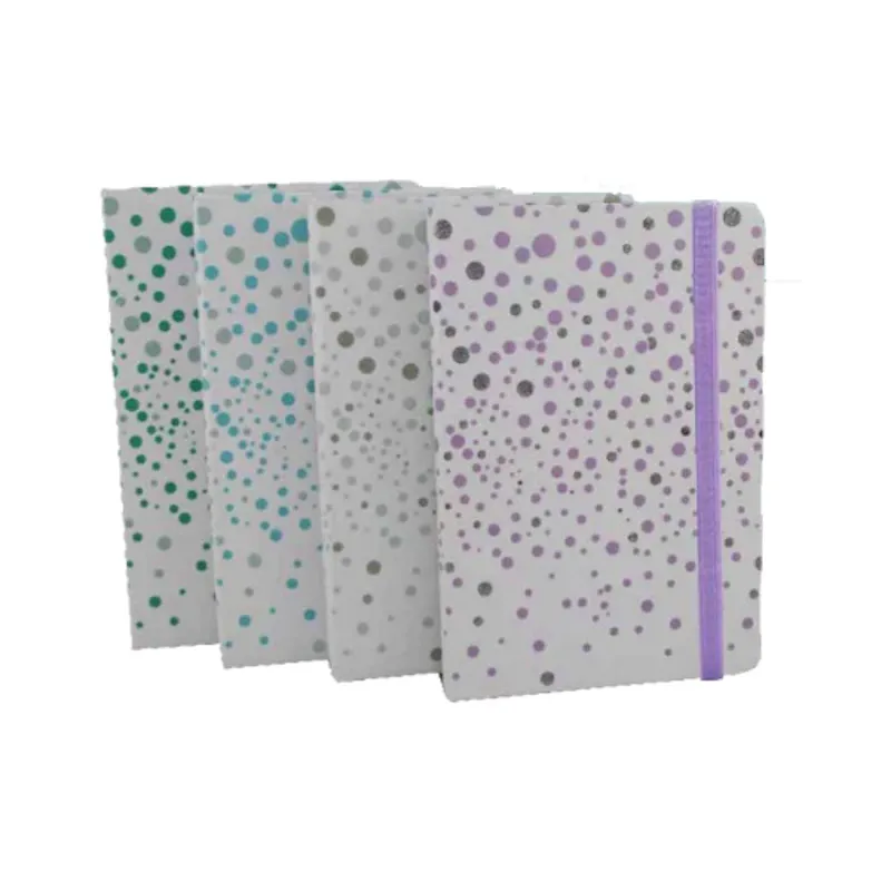 Donau Journal A5 (spot glitter violet) (192 lined cream pages)