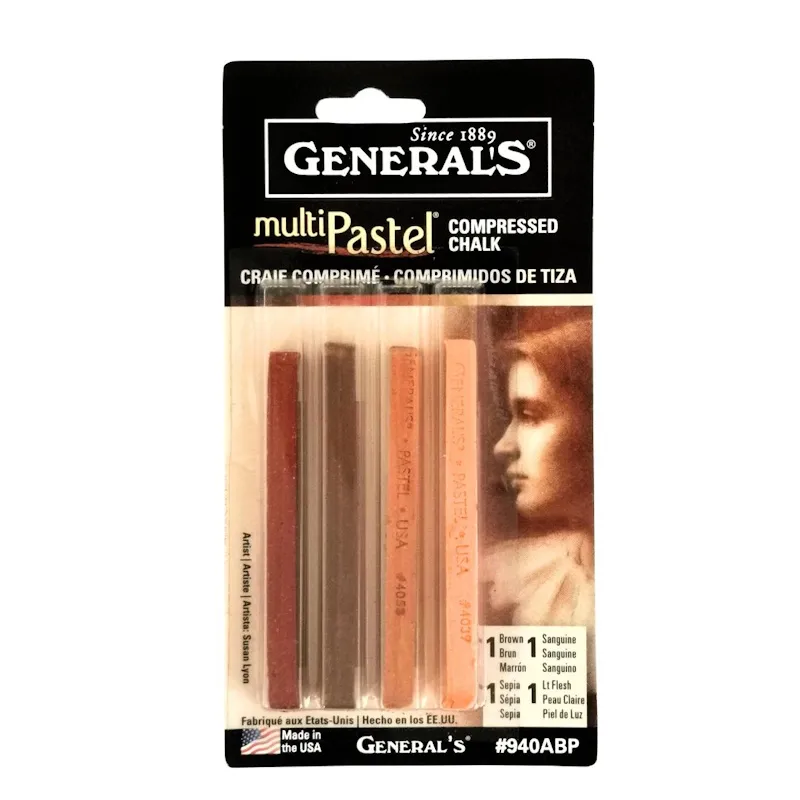 General's Multi Pastel Compressed Chalk Earthtones