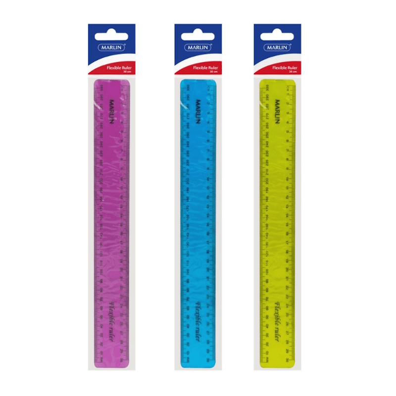 Marlin Flexi Ruler 30cm (assorted)