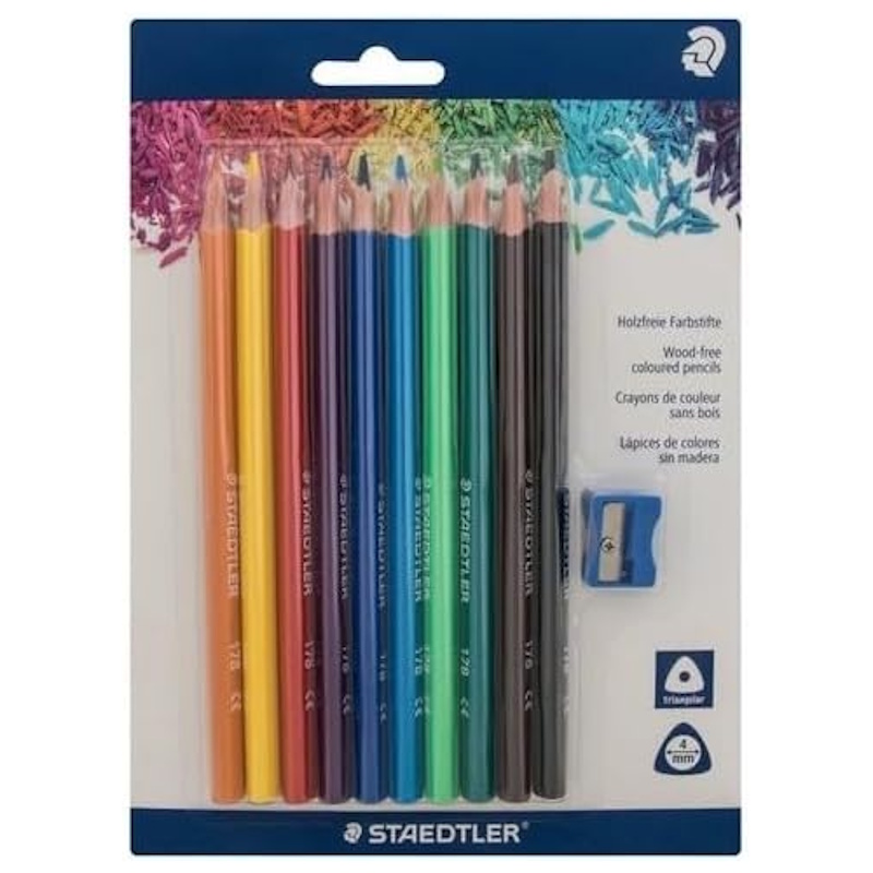 Staedtler Tri-Grip Jumbo Beginner Colour Pencils (10)