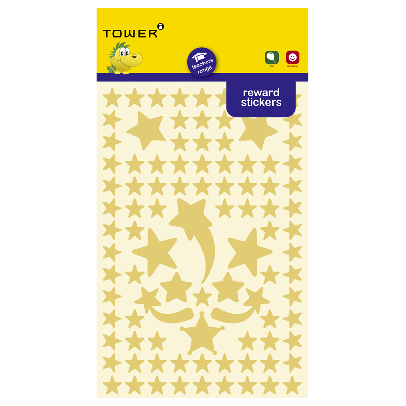 Tower Reward Stickers Fun Stars Gold