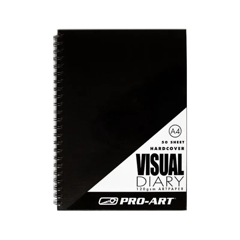 Pro-Art Hard Cover Wiro Visual Diary with White Paper A4 120gsm (50 sheets)