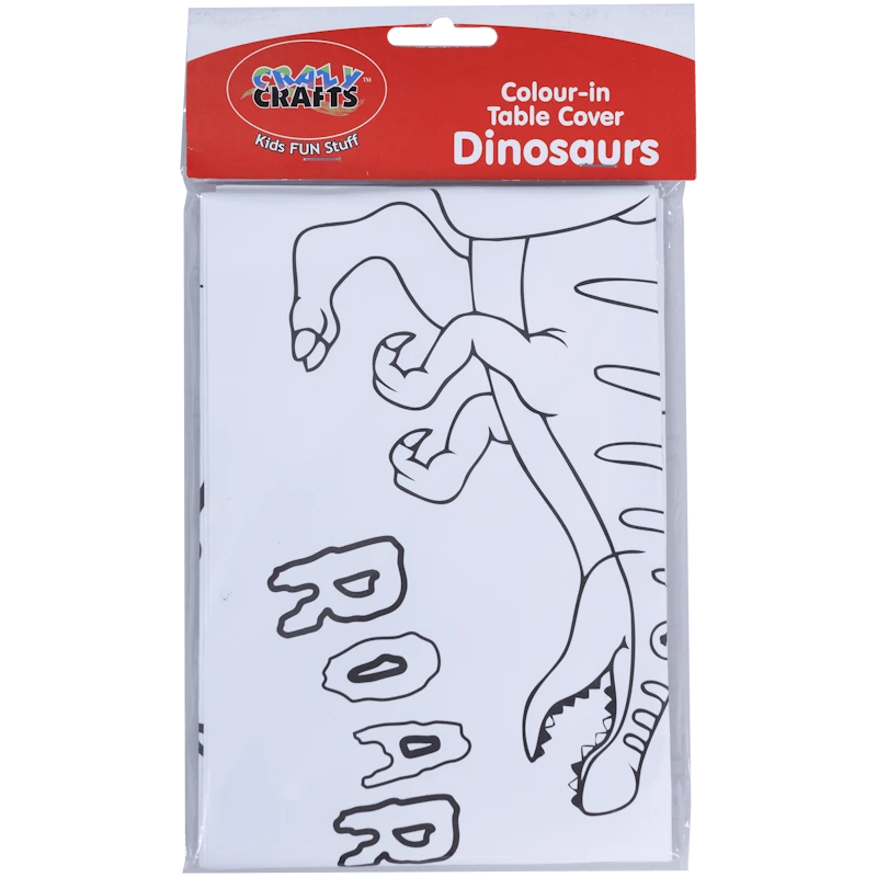 Crazy Craft Colour-in Table Cover (dinosaur)