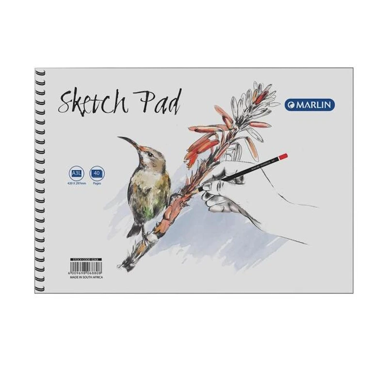 Marlin Sketch Pad Side Spiral A3 (40 sheets)
