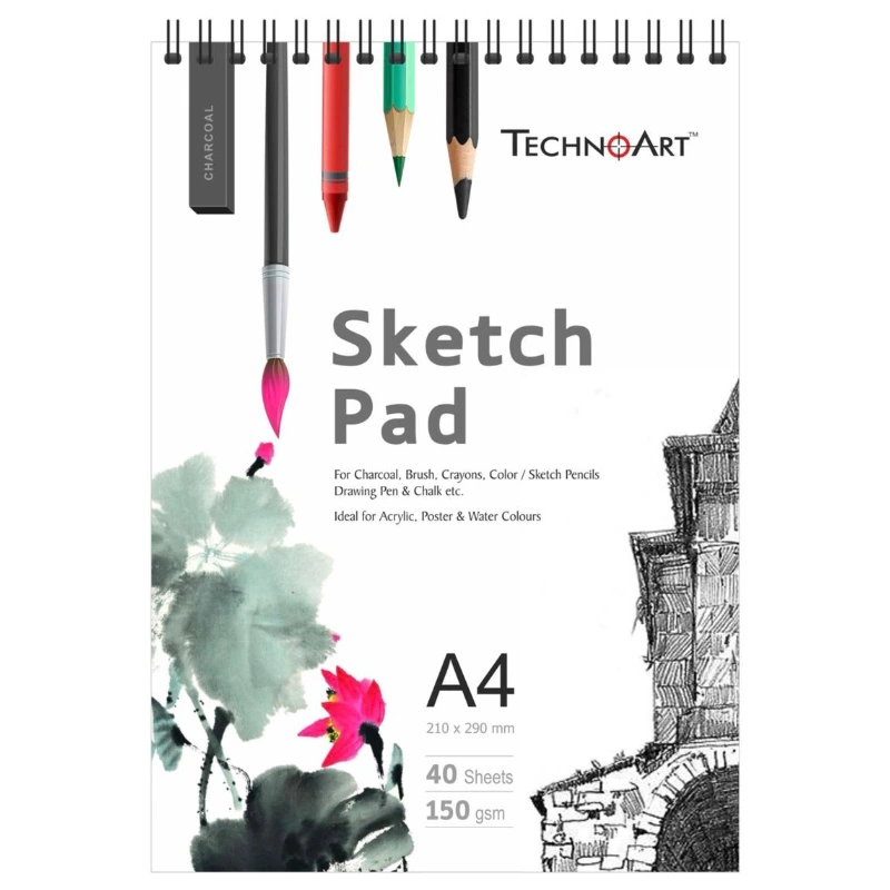 TechnoArt Wired Sketch Pad A4 150gsm (40 sheets)