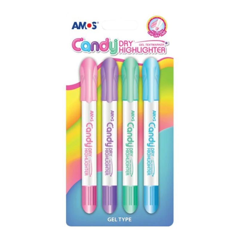 Amos Dry Highlighter Twist-Up Pastel Candy (pouch 4)