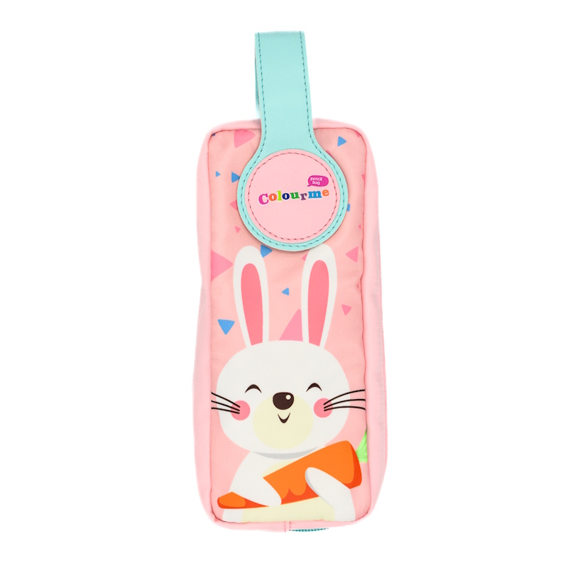 Colour Me Vibes Pencil Bag with Writs Band Rabbit 20cm (pink) (7714)