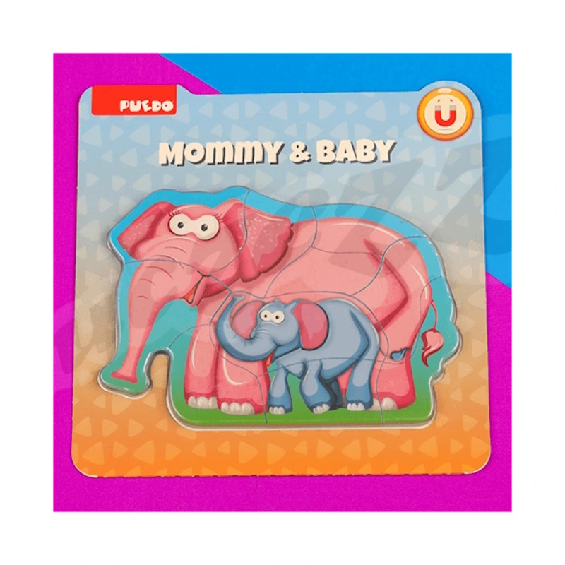 Puedo Mommy and Baby Elephant Magnetic Puzzle (8 piece)