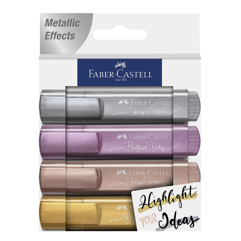 Faber-Castell Creative Studio Textliner 46 Metallic Highlighter (wallet of 4)