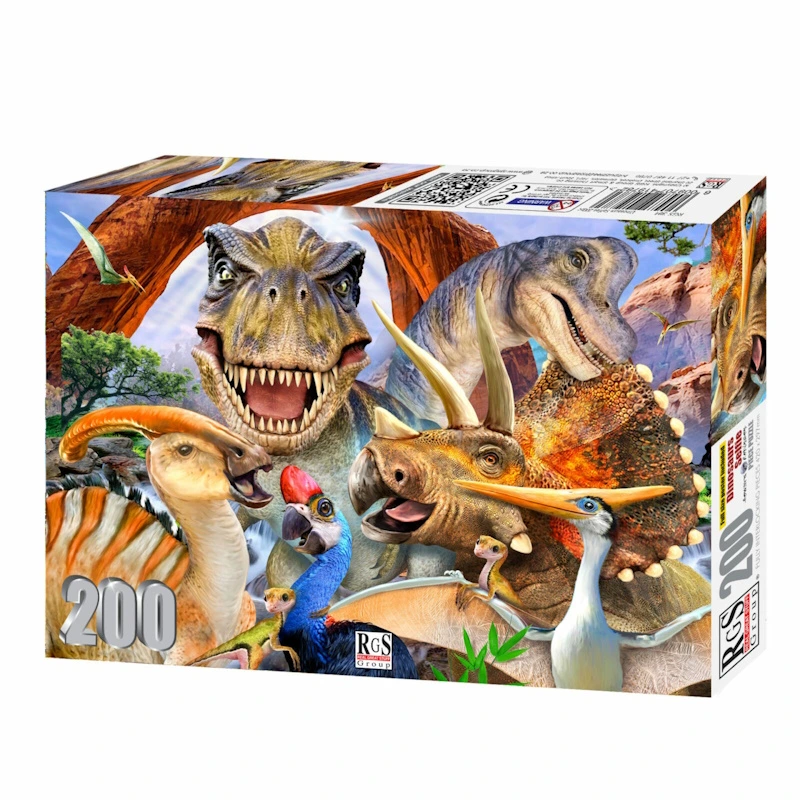 Dinosaurs Selfie Cardboard Puzzle (200 pieces)